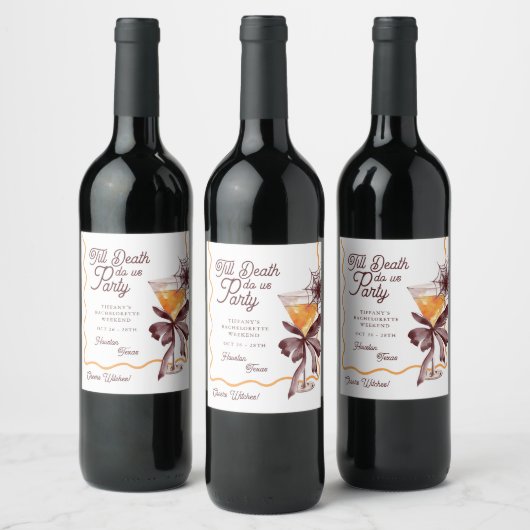 死ぬまでボウカクテル ハロウィン バチェロレッテ ワインラベル (ボトル)