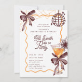 死ぬまでボウコックテールハロウィン独身最後の夜 招待状 (正面)