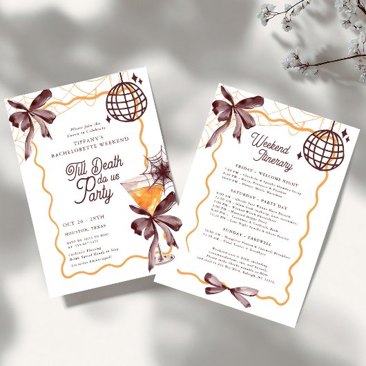 死ぬまでボウコックテールハロウィン独身最後の夜 招待状