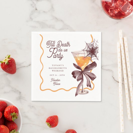 死ぬまでボウコックテール ハロウィン バチェロレッテ スタンダードカクテルナプキン (インサイチュ)