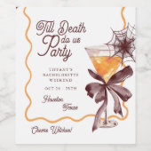 死ぬまでボウコックテール ハロウィン バチェロレッテ ワインラベル (シングルラベル)