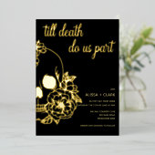 死ぬまでモダンスカル結婚 箔招待状 (立ち正面)