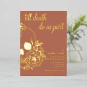 死ぬまでモダンスカル結婚 箔招待状 (立ち正面)