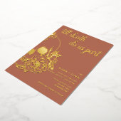 死ぬまでモダンスカル結婚 箔招待状 (回転した状態)