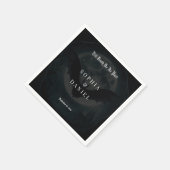 死ぬまでロマンチックなこうもりムーンライト結婚ゴシック スタンダードカクテルナプキン (角)