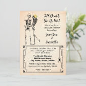 死ぬまで一緒に夫婦の骸骨シャワー 招待状 (スタンド正面)