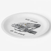 死ぬまで一緒に スケルトンハンド(クリーム)クラス ペーパープレート (アングル)