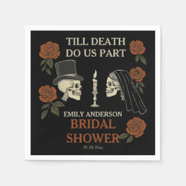 死ぬまで一緒に ハロウィン ブライダル シャワー スタンダードカクテルナプキン