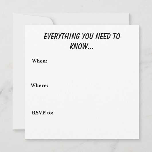 死ぬまで一緒に 招待状 (裏面)