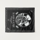 死ぬまで一緒のウェディングバックドロップスケルトン タペストリー (正面(横))