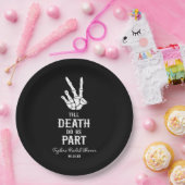 死ぬまで一緒のスケルトン ブライダル シャワー ペーパープレート (パーティー)