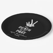 死ぬまで一緒のスケルトン ブライダル シャワー ペーパープレート (アングル)