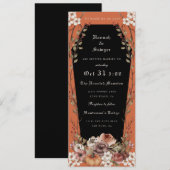 死ぬまで一緒のハロウィン結婚式棺型招待状 招待状 (正面/裏面)