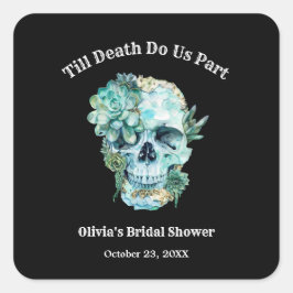 死ぬまで一緒のハロウィン ブライダルシャワー スクエアシール