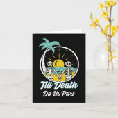 死ぬまで一緒の面白いスケルトンカップル カード (黄色い花)