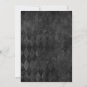 死ぬまで一緒の髑髏 トップハット 花 招待状 (裏面)