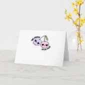死ぬまで一緒 - かわいいゴスドクロデザイン カード (黄色い花)