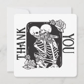 死ぬまで一緒 | カップルTYカード| 白黒 サンキューカード (正面)