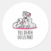 死ぬまで一緒 クラシック - ナマケモノとソウルメイト ラウンドシール (正面)