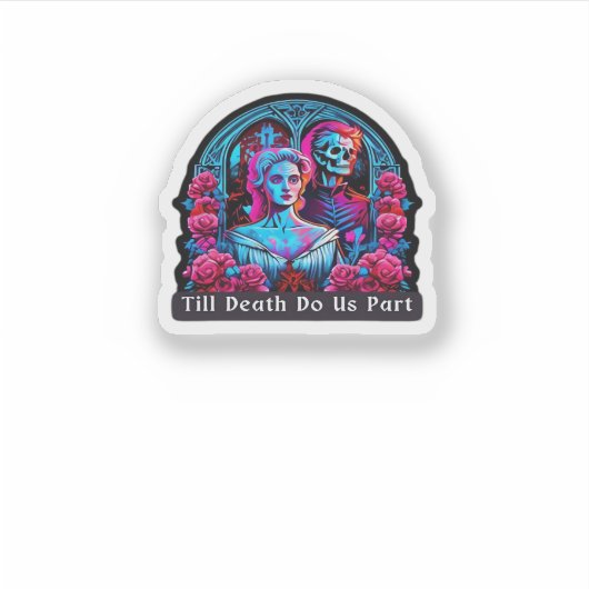 死ぬまで一緒 クラシック – ナマケモノ & ソウルメイト シール (正面)