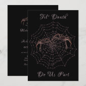 死ぬまで一緒 ゴシック ハロウィン クモ 招待状 (正面/裏面)