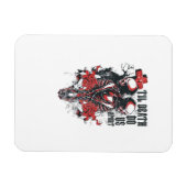 死ぬまで一緒 - ミニマリスト骸骨アート フォ マグネット (横)