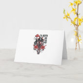 死ぬまで一緒 - ミニマリスト スケルトン アート フォー カード (黄色い花)