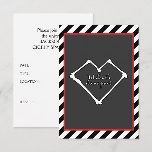 死ぬまで一緒 招待状 (正面/裏面)