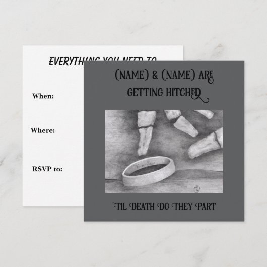 死ぬまで一緒 招待状 (正面/裏面)