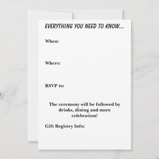 死ぬまで一緒 招待状 (裏面)