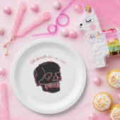 死ぬまで一緒 - 故障したドクロと面白いテキスト ペーパープレート (パーティー)