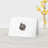 死ぬまで一緒 - 新婚のドクロ夫婦 カード (黄色い花)