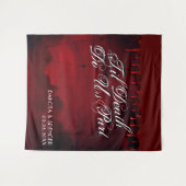 死ぬまで一緒 | 黒と赤のフォトブース タペストリー (正面(横))