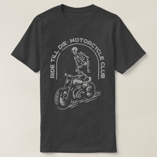 死ぬまで乗る Tシャツ (デザイン正面)