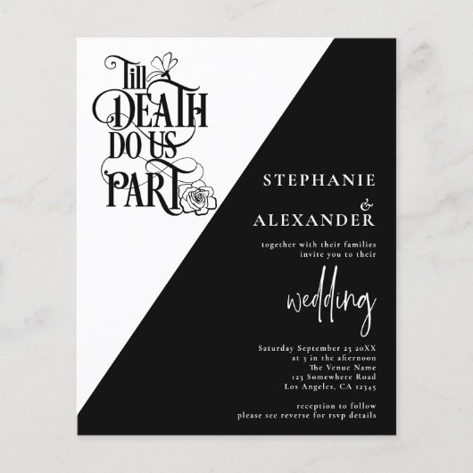 死ぬまで予算は私達の部分白黒結婚 (正面)