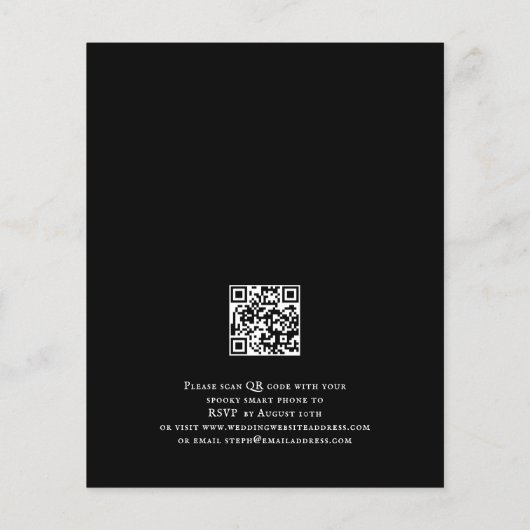 死ぬまで予算ゴシックQRの結婚一部 (裏面)