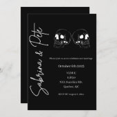 死ぬまで分かれ結婚る 招待状 (正面/裏面)