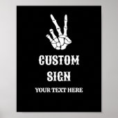 死ぬまで平和のサイン我々のパーティーカスタムのサイン ポスター (正面)