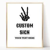 死ぬまで平和のサイン我々のパーティーカスタムのサイン ポスター