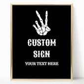 死ぬまで平和のサイン我々のパーティーカスタムのサイン ポスター