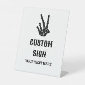 死ぬまで平和のサイン我々のパーティーカスタムのサイン 台座サイン (正面)