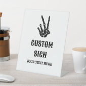 死ぬまで平和のサイン我々のパーティーカスタムのサイン 台座サイン (インサイチュ)