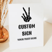 死ぬまで平和のサイン我々のパーティーカスタムのサイン 台座サイン