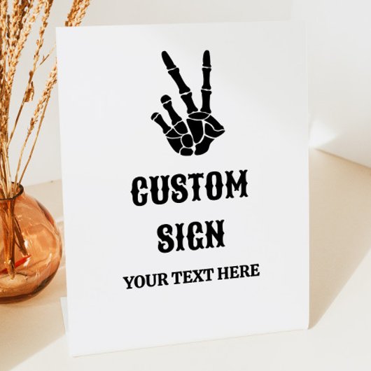 死ぬまで平和のサイン我々のパーティーカスタムのサイン 台座サイン