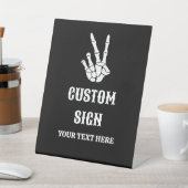 死ぬまで平和のサイン我々のパーティーカスタムのサイン 台座サイン (インサイチュ)