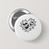 死ぬまで情け容赦なし 缶バッジ (正面&裏面)