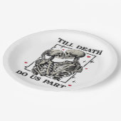 死ぬまで愛してる クラシック – スケルトンスローガン ペーパープレート (アングル)