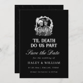 死ぬまで愛してる ゴシック葬儀 セーブ・ザ・デート 招待状 (正面/裏面)