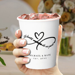 死ぬまで愛して ∞ ハート 結婚式 紙コップ