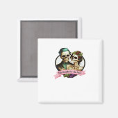 死ぬまで愛して バレンタイン スケルトン クラシック マグネット (正面/裏面)